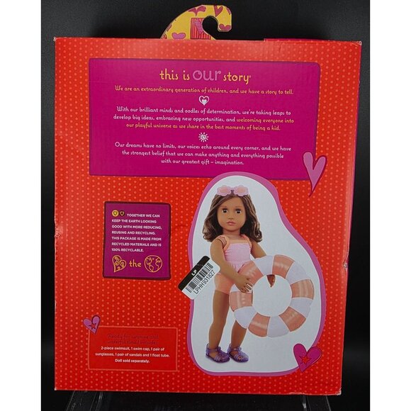 Our Generation Floaty Fun Deluxe Outfit 18" Doll Clothes American Girl - Picture 4 of 7